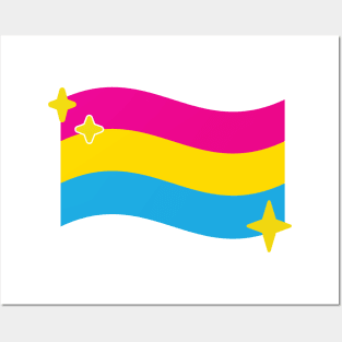 Pansexual Pride Flag Sparkle Emoji Posters and Art